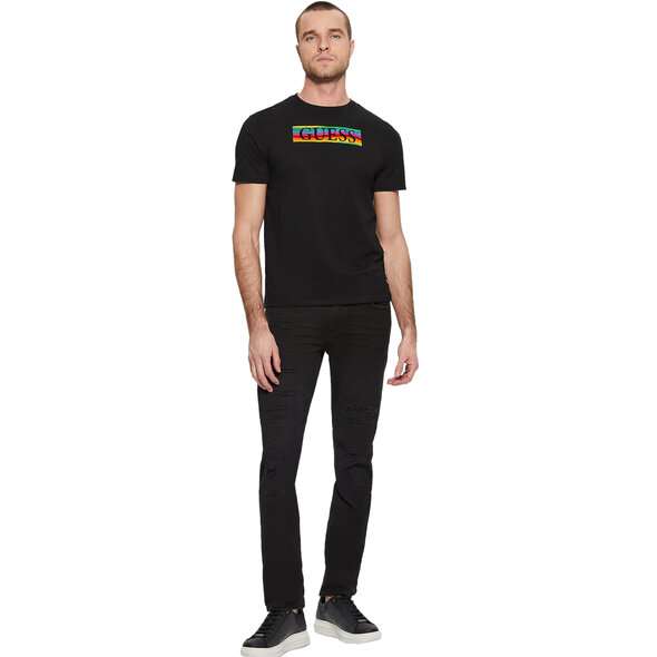 GUESS PRIDE WAVE LOGO ΜΠΛΟΥΖΑ ΑΝΔΡIKH M3YI60K9RM1-JBLK