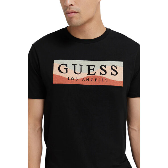 GUESS EMBROIDERED WAVE ΜΠΛΟΥΖΑ ΑΝΔΡIKH M3YI90K9RM1-JBLK