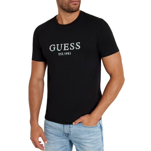 GUESS ΕΛΑΣΤΙΚΟ T-SHIRT ΑΝΔΡΙΚΟ M4YI38J1314-JBLK