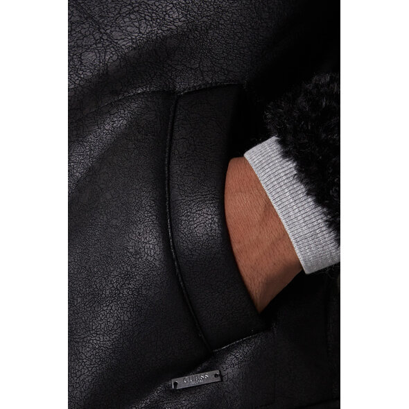 GUESS 'AVIATOR' SHEARLING ΜΠΟΥΦΑΝ ΑΝΔΡΙΚΟ M5BL28W231-JBLK