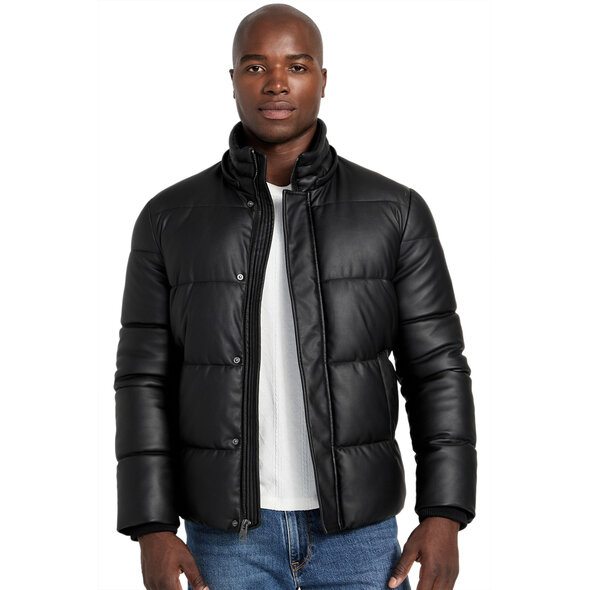 GUESS ECO LEATHER PUFFER ΜΠΟΥΦΑΝ ΑΝΔΡΙΚΟ M5BL2FW1050-JBLK