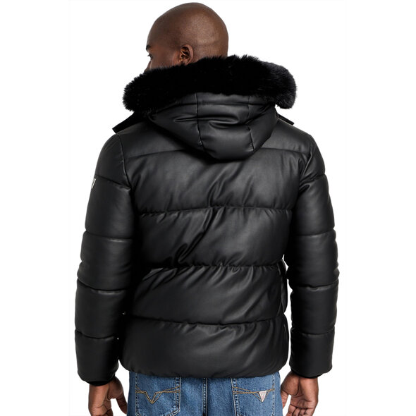 GUESS ECO LEATHER PUFFER ΜΠΟΥΦΑΝ ΑΝΔΡΙΚΟ M5BL2FW1050-JBLK