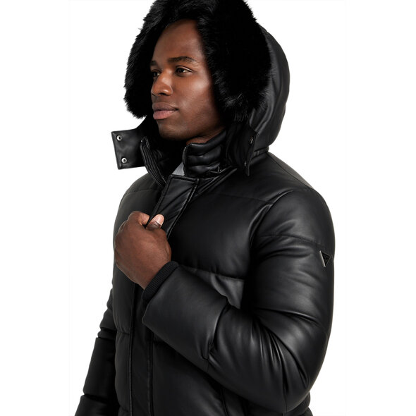 GUESS ECO LEATHER PUFFER ΜΠΟΥΦΑΝ ΑΝΔΡΙΚΟ M5BL2FW1050-JBLK
