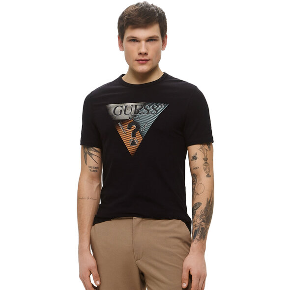 GUESS TRIANGLE LOGO ΜΠΛΟΥΖΑ ΑΝΔΡΙΚH M5RI14J1314-JBLK