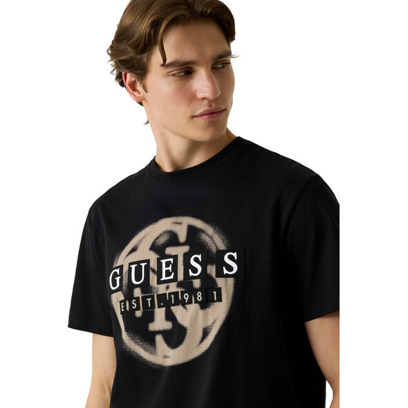 GUESS PATCH LOGO 4G ΜΠΛΟΥΖΑ ΑΝΔΡΙΚΗ M6GI09K2989-JBLK