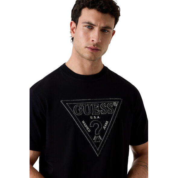 GUESS TRIANGLE STITCHINGS ΜΠΛΟΥΖΑ ΑΝΔΡΙΚΗ M6GI15K3008-JBLK