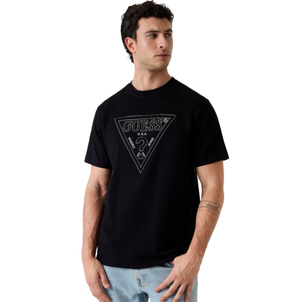 GUESS TRIANGLE STITCHINGS ΜΠΛΟΥΖΑ ΑΝΔΡΙΚΗ M6GI15K3008-JBLK
