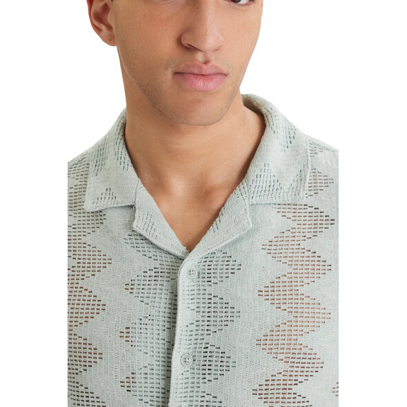 GUESS 'LATTICE' ΠΛΕΚΤΟ ΠΟΥΚΑΜΙΣΟ ΑΝΔΡΙΚΟ M6GP46K3236-A834