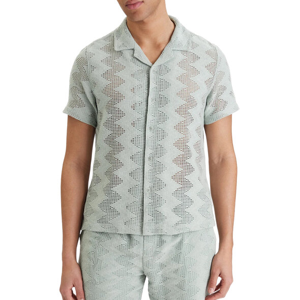 GUESS 'LATTICE' ΠΛΕΚΤΟ ΠΟΥΚΑΜΙΣΟ ΑΝΔΡΙΚΟ M6GP46K3236-A834