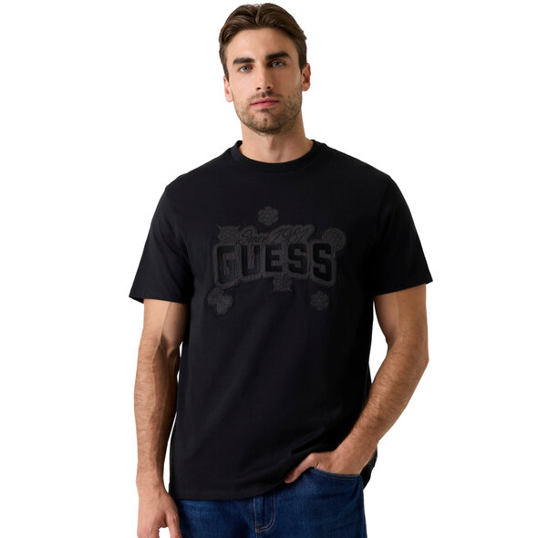 GUESS 'PEONY STITCH' ΜΠΛΟΥΖΑ ΑΝΔΡΙΚΗ M6RI04I3Z14-JBLK
