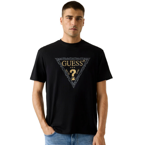 GUESS 'GOLDEN TRIANGLE' ΜΠΛΟΥΖΑ ΑΝΔΡΙΚΗ M6RI15I3Z14-JBLK