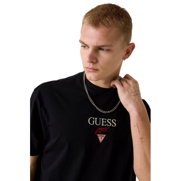 GUESS BAKER LOGO ΜΠΛΟΥΖΑ ΑΝΔΡΙΚΗ M6RI45K8HM0-JBLK