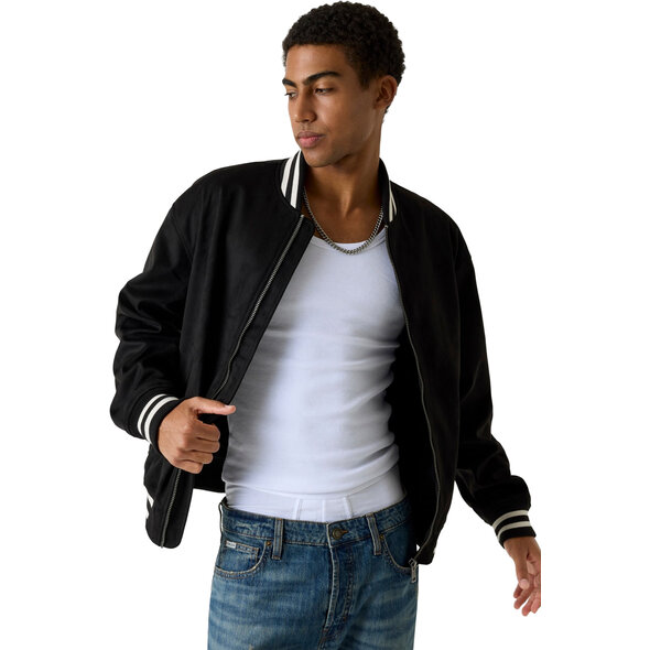 GUESS FAUX SUEDE BOMBER ΜΠΟΥΦΑΝ ΑΝΔΡΙΚΟ M6RL0JWJ842-JBLK