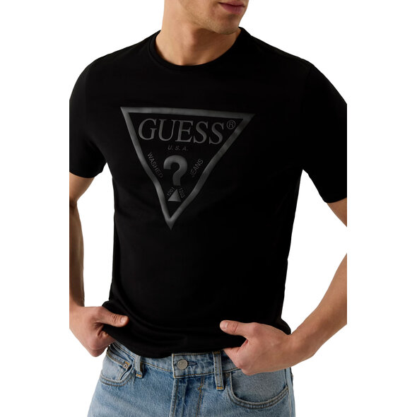 GUESS CORE TRIANGLE LOGO ΜΠΛΟΥΖΑ ΑΝΔΡΙΚΗ M6YI71K3745-JBLK