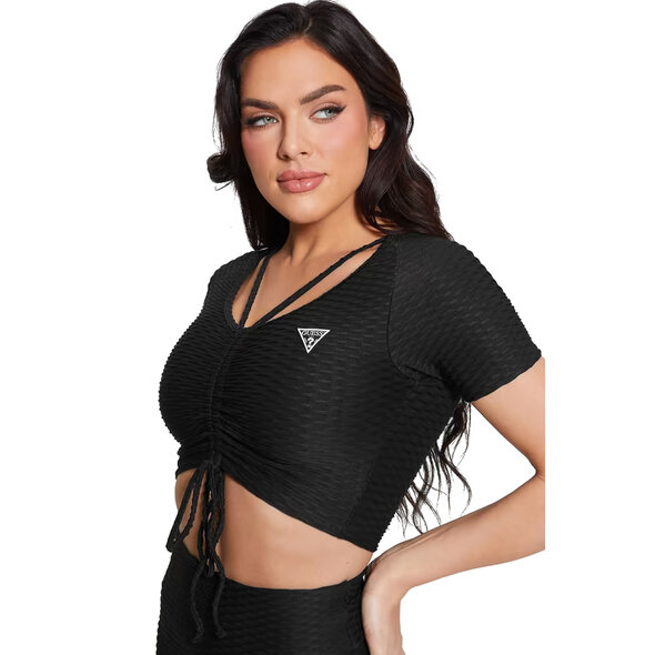 GUESS 'DELMA' ACTIVE CROP TOP ΓΥΝΑΙΚEIO V3GP09KBOA2-JBLK