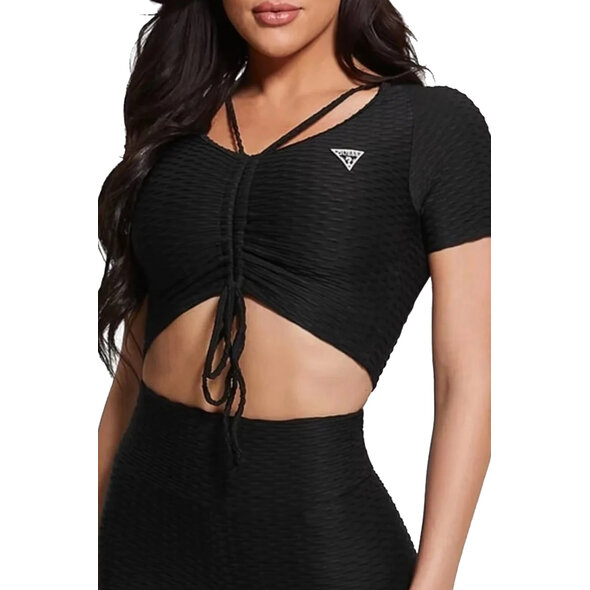 GUESS 'DELMA' ACTIVE CROP TOP ΓΥΝΑΙΚEIO V3GP09KBOA2-JBLK