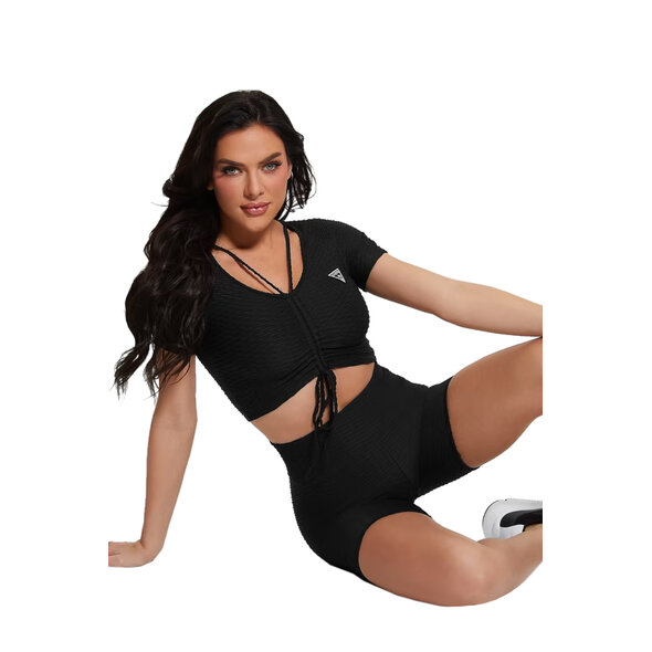 GUESS 'DELMA' ACTIVE CROP TOP ΓΥΝΑΙΚEIO V3GP09KBOA2-JBLK