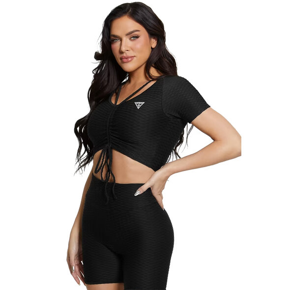 GUESS 'DELMA' ACTIVE CROP TOP ΓΥΝΑΙΚEIO V3GP09KBOA2-JBLK