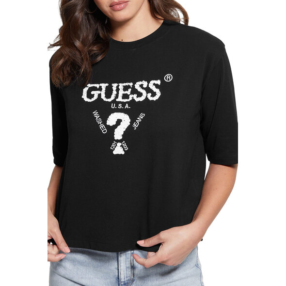 GUESS 'AURELIE' BOXY ΜΠΛΟΥΖΑ ΓΥΝΑΙΚΕΙA V4YI06I3Z14-JBLK