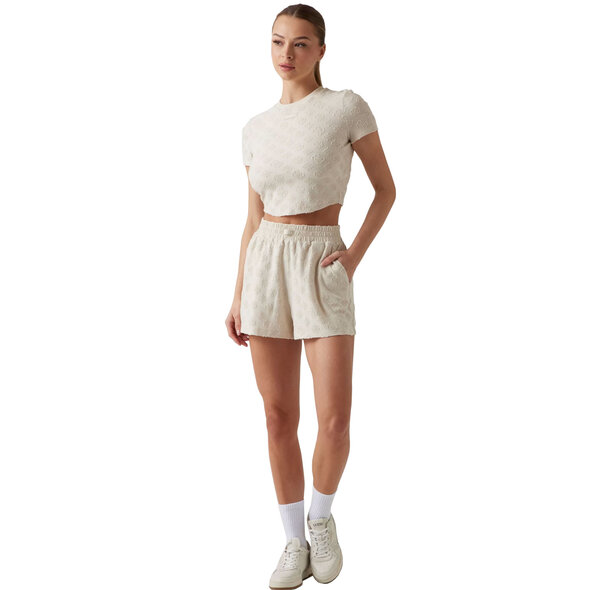 GUESS JACQUARD SPONGE CROP TOP ΓΥΝΑΙΚΕΙΟ V5GP21KCT02-FNFN