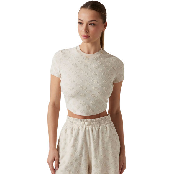GUESS JACQUARD SPONGE CROP TOP ΓΥΝΑΙΚΕΙΟ V5GP21KCT02-FNFN