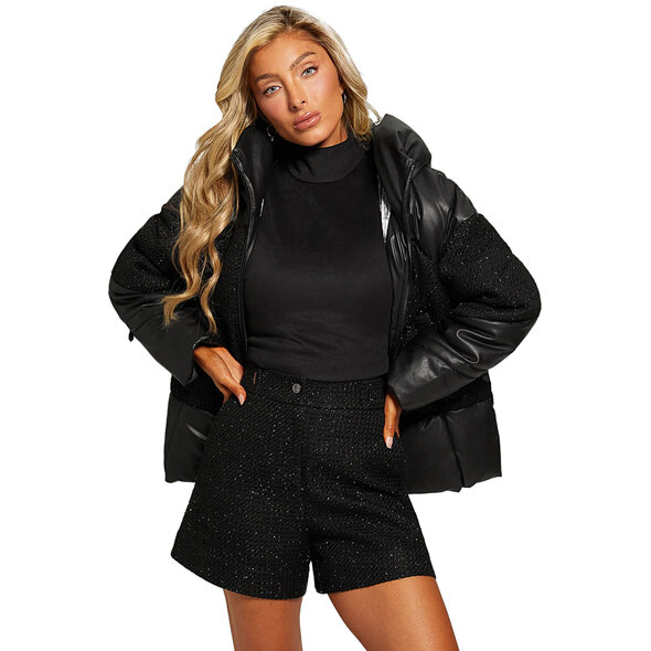 GUESS 'LEA' ΜΠΟΥΦΑΝ ΓΥΝΑΙΚEIO ME TWEED W2BL52WEWR0-JBLK