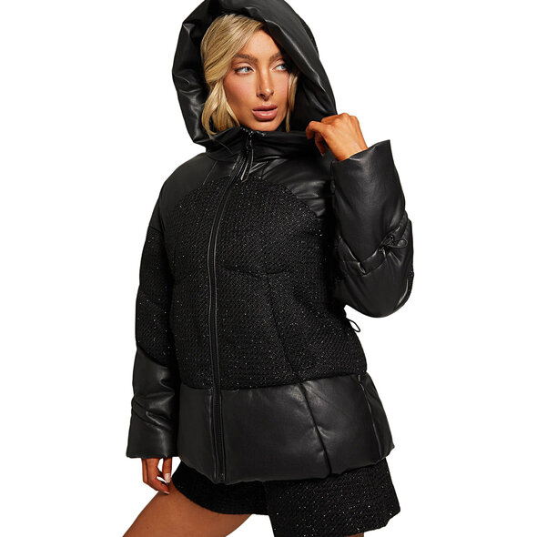 GUESS 'LEA' ΜΠΟΥΦΑΝ ΓΥΝΑΙΚEIO ME TWEED W2BL52WEWR0-JBLK