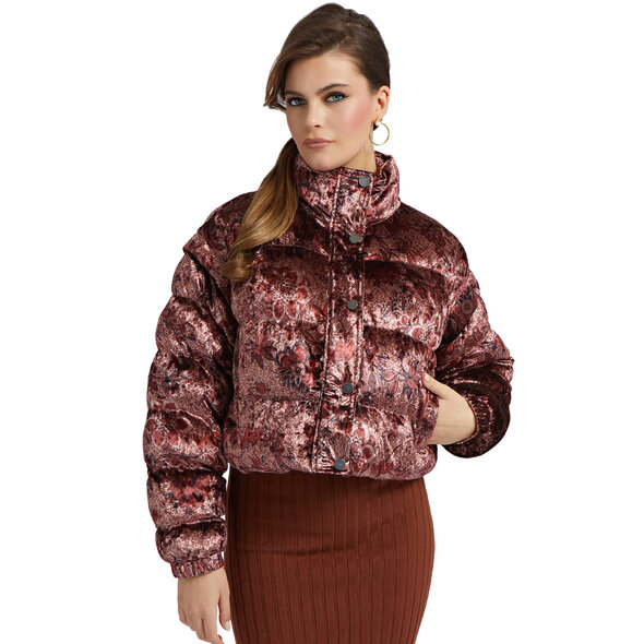 GUESS 'CLOVER' CROPPED PUFFER ΜΠΟΥΦΑΝ ΓΥΝΑΙΚEIO W2BL97KATV0-P51U