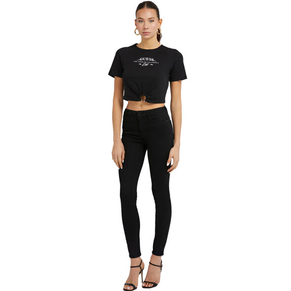 GUESS CROP TOP ΓΥΝΑΙΚEIO ME O-RING W3GI23JA914-JBLK