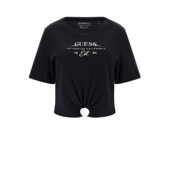 GUESS CROP TOP ΓΥΝΑΙΚEIO ME O-RING W3GI23JA914-JBLK