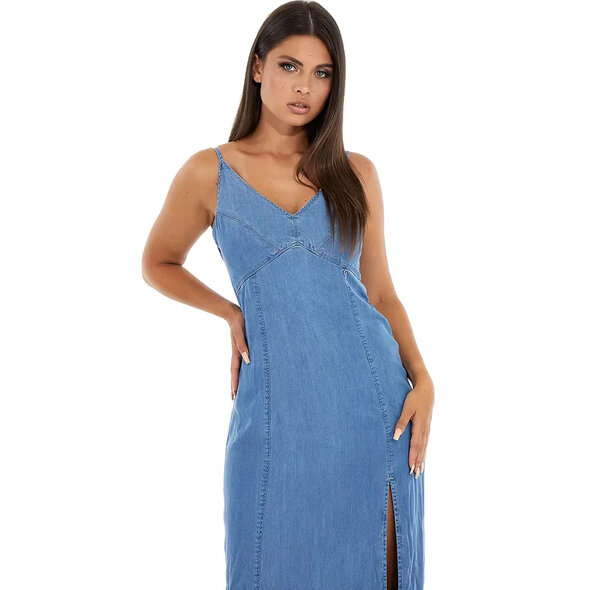 GUESS 'CRUZ' MAXI DENIM ΦΟΡΕΜΑ ΓΥΝΑΙΚEIO W3GK20D4ZL1-LULL