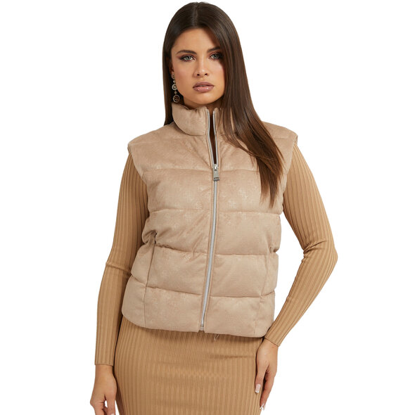 GUESS 'JOLE' SUEDE PUFFER ΓΙΛΕΚΟ ΓΥΝΑΙΚEIO W3YN38WFIY0-A10L