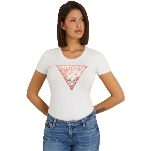 GUESS ΜΠΛΟΥΖΑ ΓΥΝΑΙΚEIA ME SATIN LOGO W4GI21J1314-G011