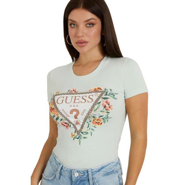 GUESS ΜΠΛΟΥΖΑ ΓΥΝΑΙΚEIA ME FLORAL LOGO W4GI24J1314-A72C