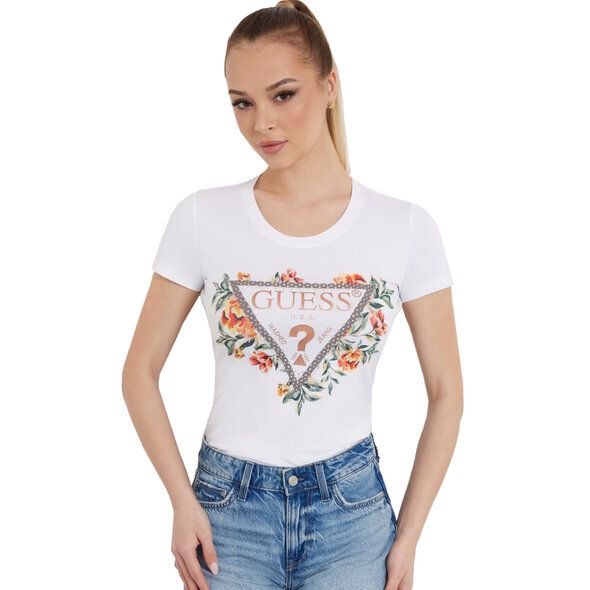 GUESS ΜΠΛΟΥΖΑ ΓΥΝΑΙΚEIA ME FLORAL LOGO W4GI24J1314-G011