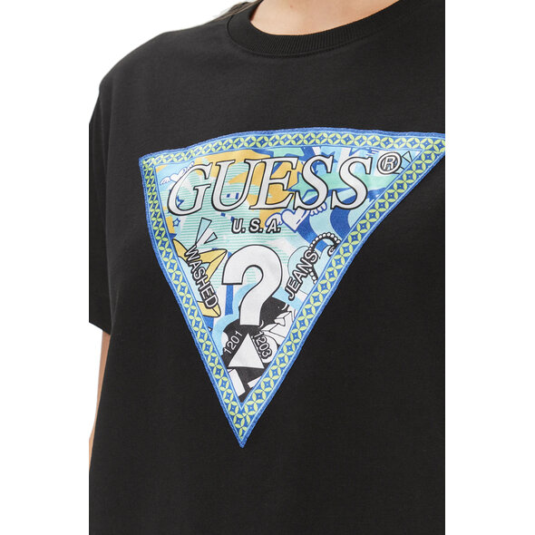 GUESS COMIC TRIANGLE ΜΠΛΟΥΖΑ  ΓΥΝΑΙΚEIA W4RI78I3Z14-JBLK