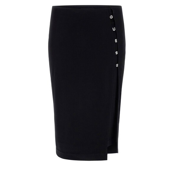 GUESS 'ELIS' MIDI RIB ΦΟΥΣΤΑ ΓΥΝΑΙΚEIA W4YD53KAQL2-JBLK