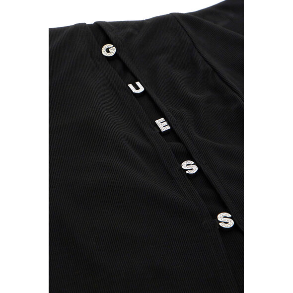 GUESS 'ELIS' MIDI RIB ΦΟΥΣΤΑ ΓΥΝΑΙΚEIA W4YD53KAQL2-JBLK