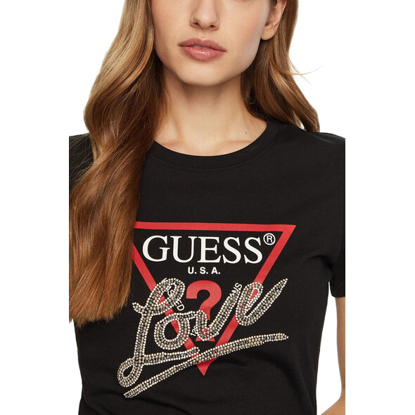 GUESS LOVE LOGO ΜΠΛΟΥΖΑ ΓΥΝΑΙΚΕΙA W5RI10I3Z14-JBLK