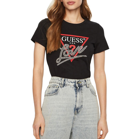 GUESS LOVE LOGO ΜΠΛΟΥΖΑ ΓΥΝΑΙΚΕΙA W5RI10I3Z14-JBLK