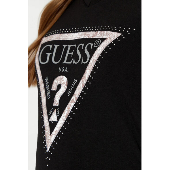 GUESS PYTHON TRIANGLE LOGO ΜΠΛΟΥΖΑ ΓΥΝΑΙΚΕΙA W5RI21J1314-JBLK