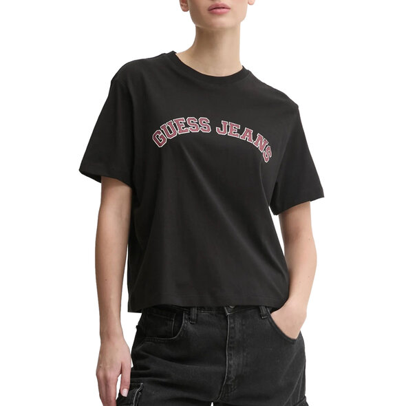 GUESS BOXY COLLEGIATE ΜΠΛΟΥΖΑ ΓΥΝΑΙΚΕΙΑ W5RI41K8HM0-JBLK