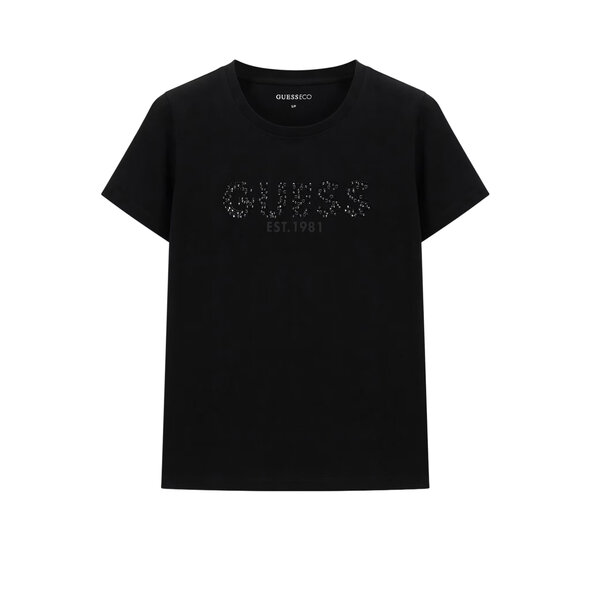 GUESS STUDS SCRIPT ΜΠΛΟΥΖΑ ΓΥΝΑΙΚΕΙΑ W6GI15K3035-JBLK