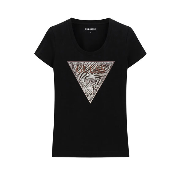 GUESS ZEBRA TRIANGLE  ΜΠΛΟΥΖΑ ΓΥΝΑΙΚΕΙΑ W6GI19K3042-JBLK