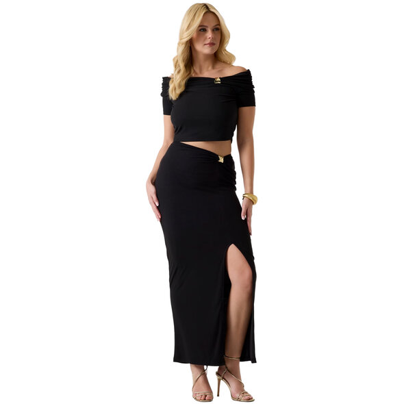 GUESS 'BRIGITTE' OFF SHOULDER ΜΠΛΟΥΖΑ ΓΥΝΑΙΚΕΙΑ W6GP12K2935-JBLK