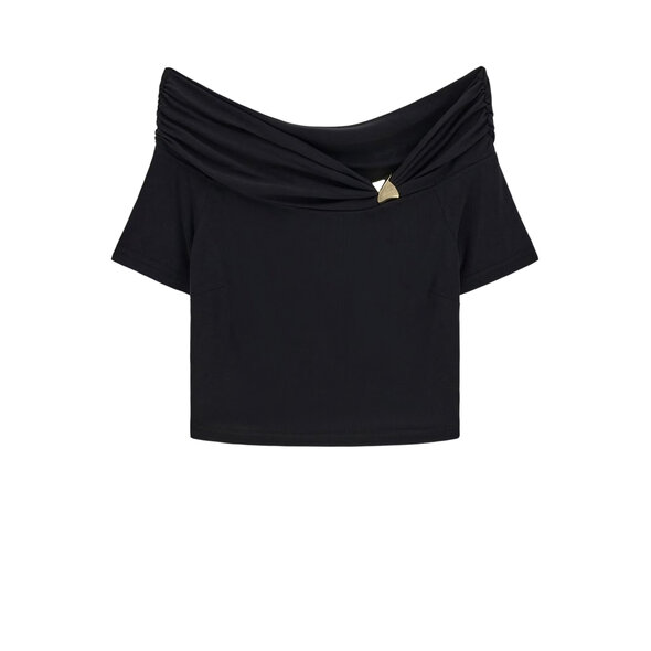 GUESS 'BRIGITTE' OFF SHOULDER ΜΠΛΟΥΖΑ ΓΥΝΑΙΚΕΙΑ W6GP12K2935-JBLK