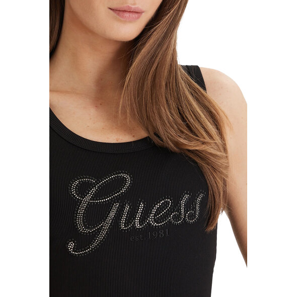 GUESS LOGO SCRIPT TANK TOP ΓΥΝΑΙΚΕΙΟ W6GP22K2954-JBLK