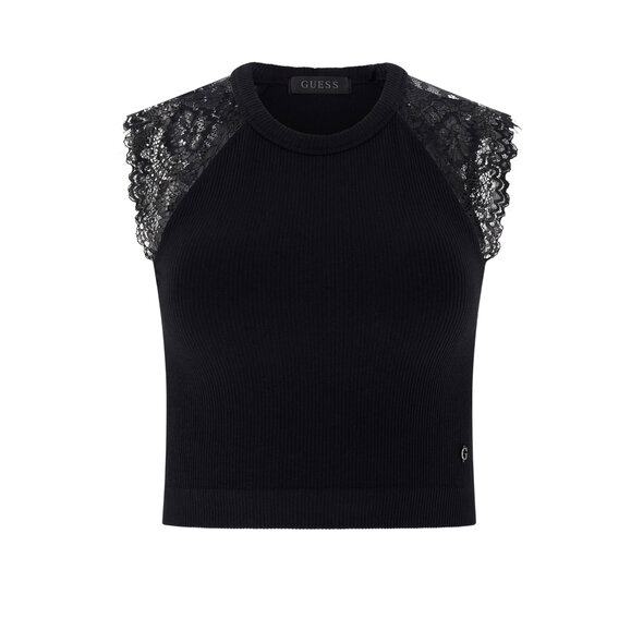 GUESS 'MILLIE' SEAMLESS LACE ΜΠΛΟΥΖΑ ΓΥΝΑΙΚΕΙΑ W6GZ01Z0606-JBLK