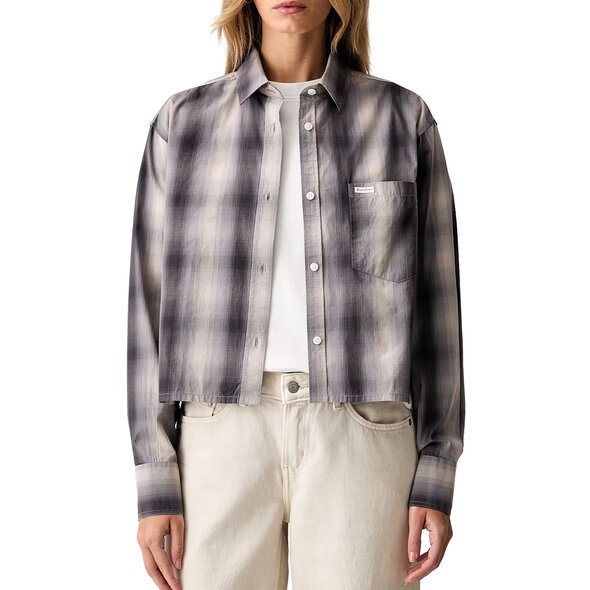 GUESS CROPPED WOVEN ΠΟΥΚΑΜΙΣΟ ΓΥΝΑΙΚΕΙΟ W6RH64WH7Q1-L92B