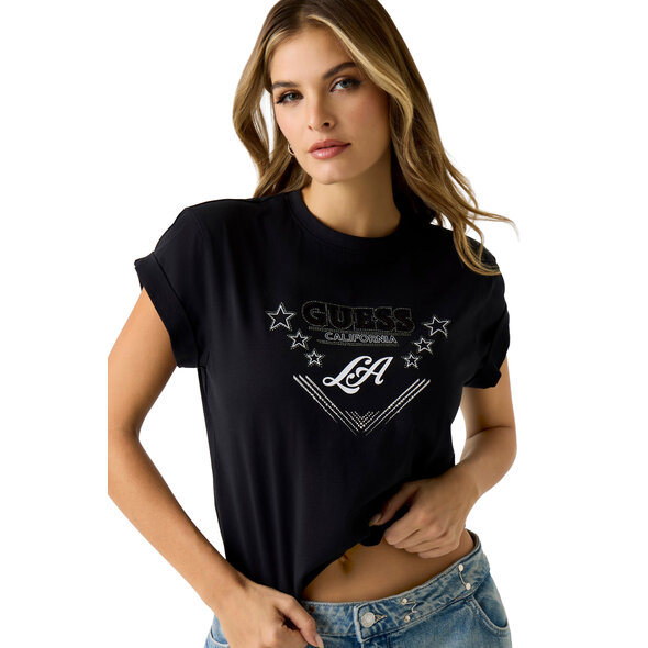 GUESS 'STARS' ΜΠΛΟΥΖΑ ΓΥΝΑΙΚΕΙΑ W6RI30I3Z14-JBLK